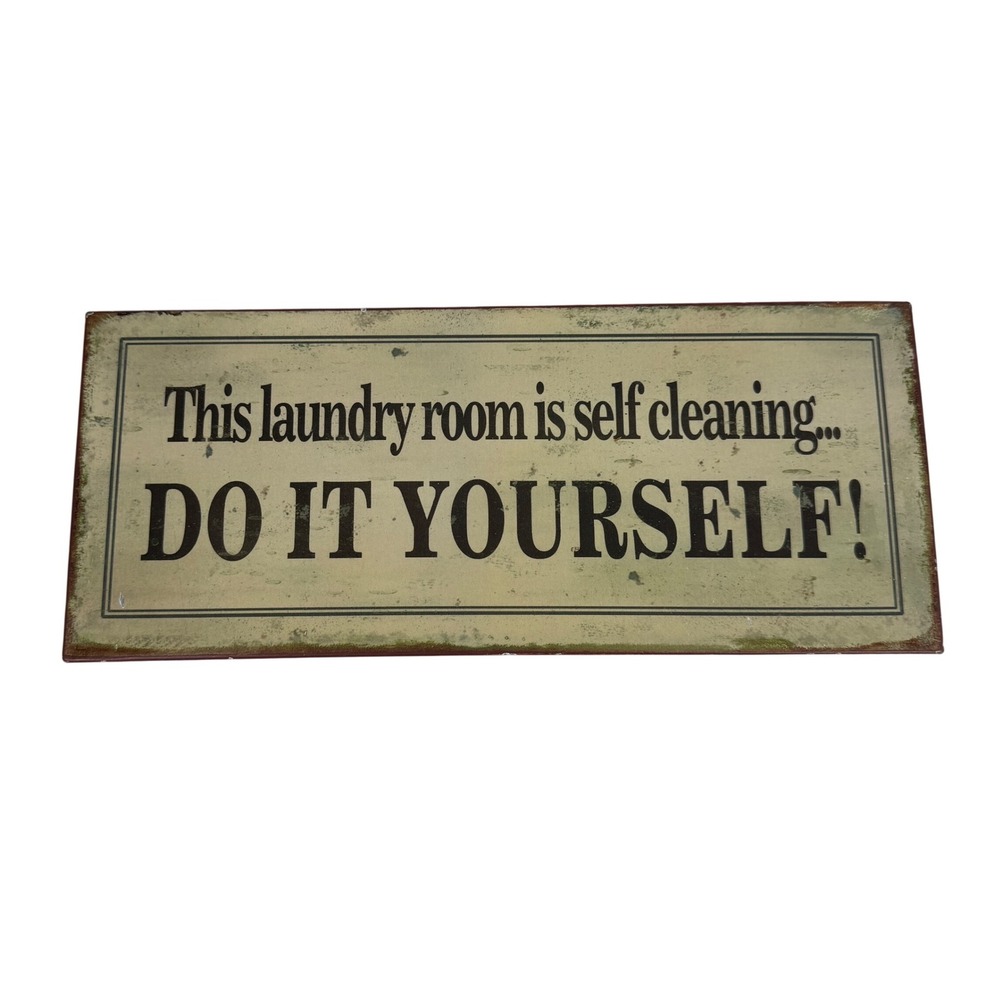Funny Laundry Room Sign Do It‎ Yourself Home Decor Rustic Farmhouse Wall Art